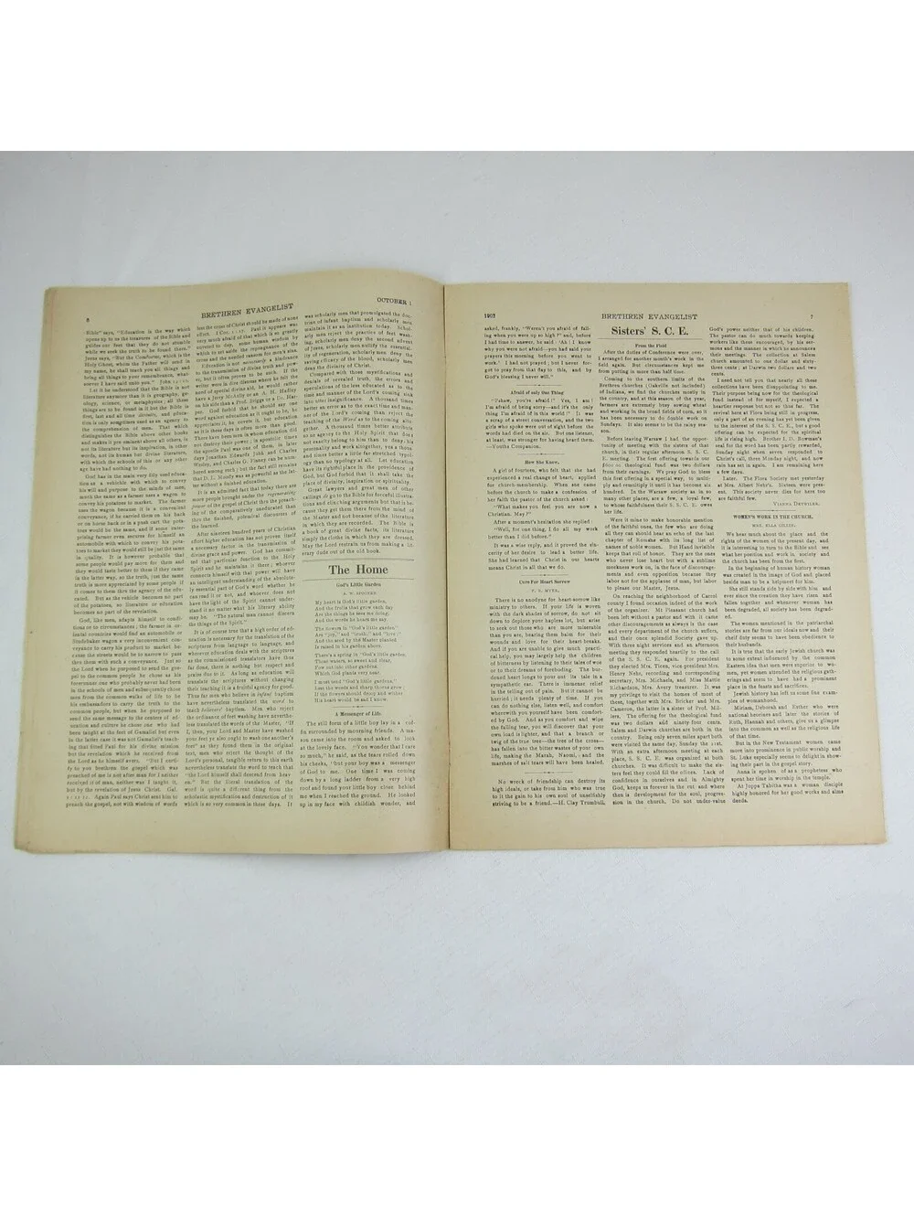 Brethren Evangelist Christian Newspaper Ashland Ohio Antique October 1st 1902